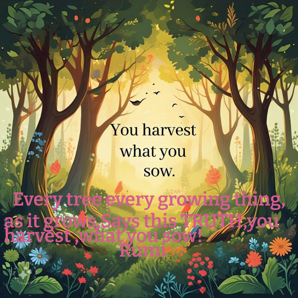 You Reap What You Sow.