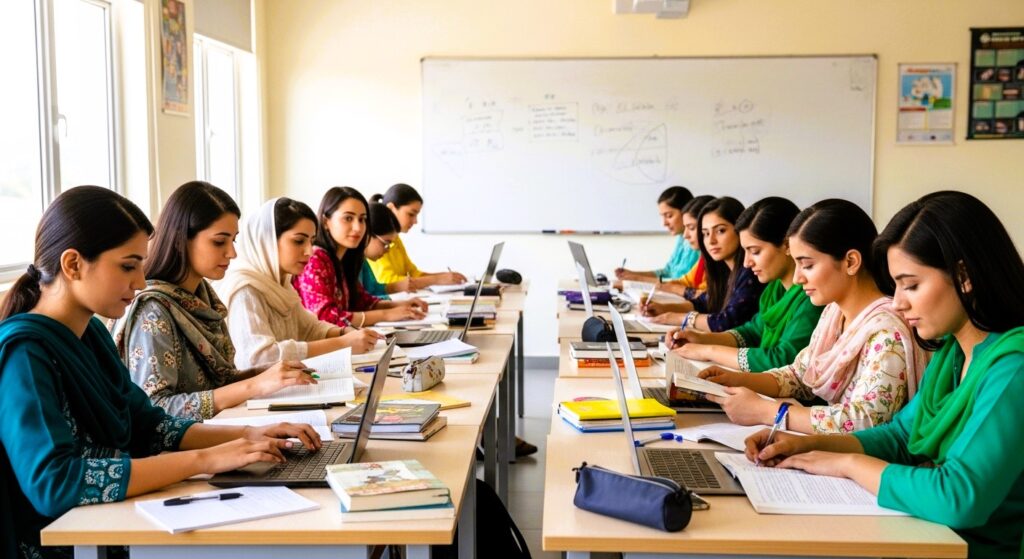Pakistani women students participating in education and empowerment initiatives in 2026