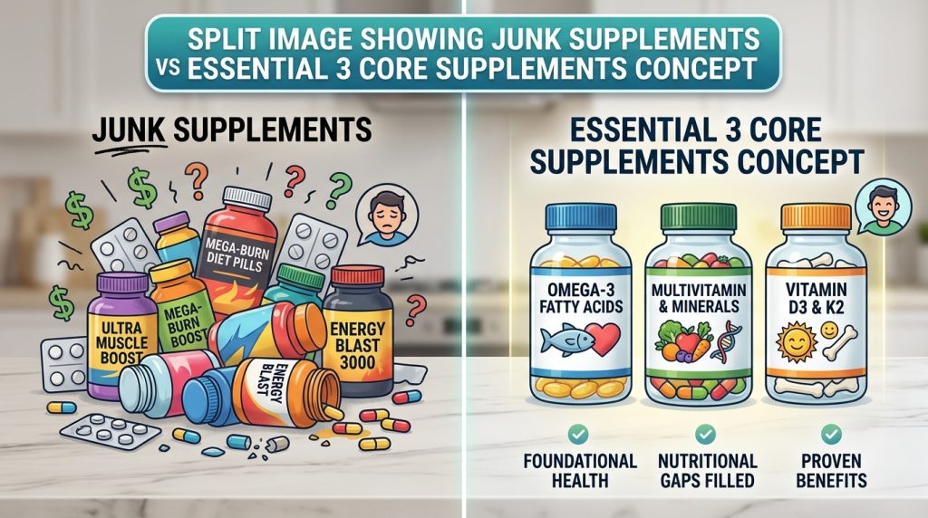 Difference between unnecessary and essential supplements