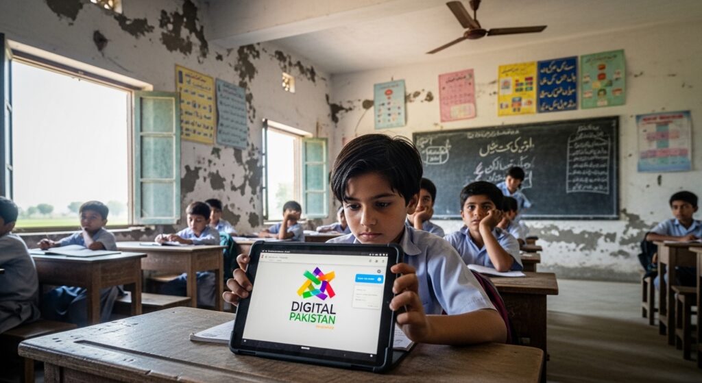 Digital learning initiatives in Pakistan 2026 for out-of-school children.