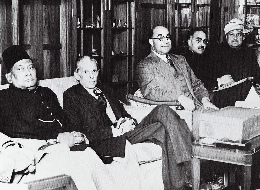 Quaid e Azam with Party Leaders including A.K. Fazlul Huq