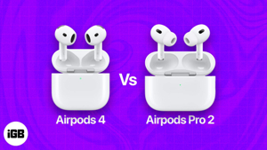 Comparison between AirPods 4 and AirPods Pro 2