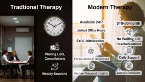 The core differences from traditional therapy