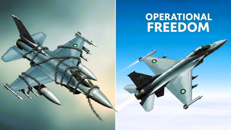 JF‑17 free of restrictions, labelled “Operational Freedom” No Chains