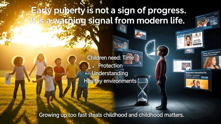 Early puberty is not a sign of progress
