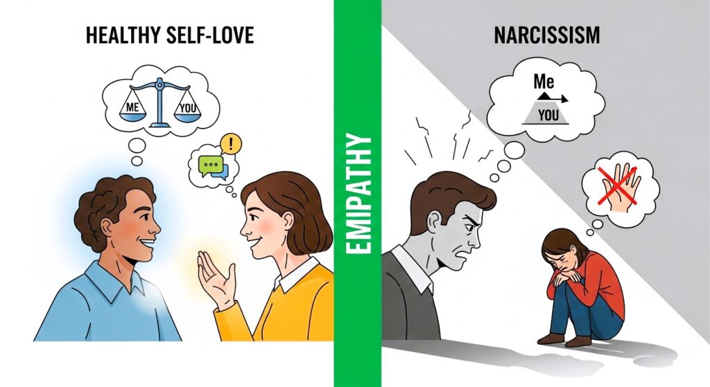 Healthy Self-Love vs. Narcissism