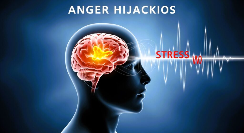 مثال یہ دکھاتی ہے کہ کس طرح شدید غصہ عقلی دماغی مراکز کو دباتا ہے۔