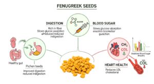 Soaked fenugreek seeds in water