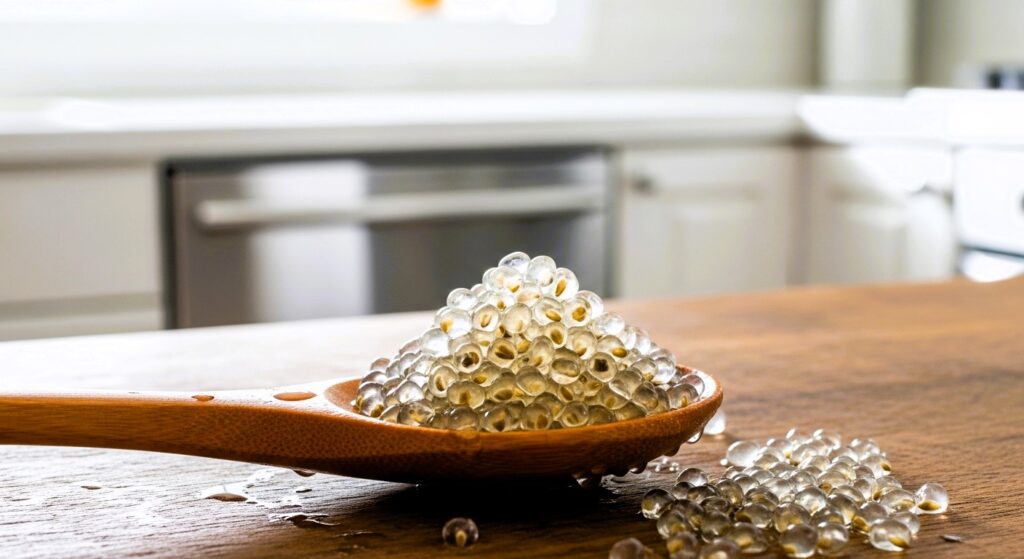 Seeds with measuring spoon
