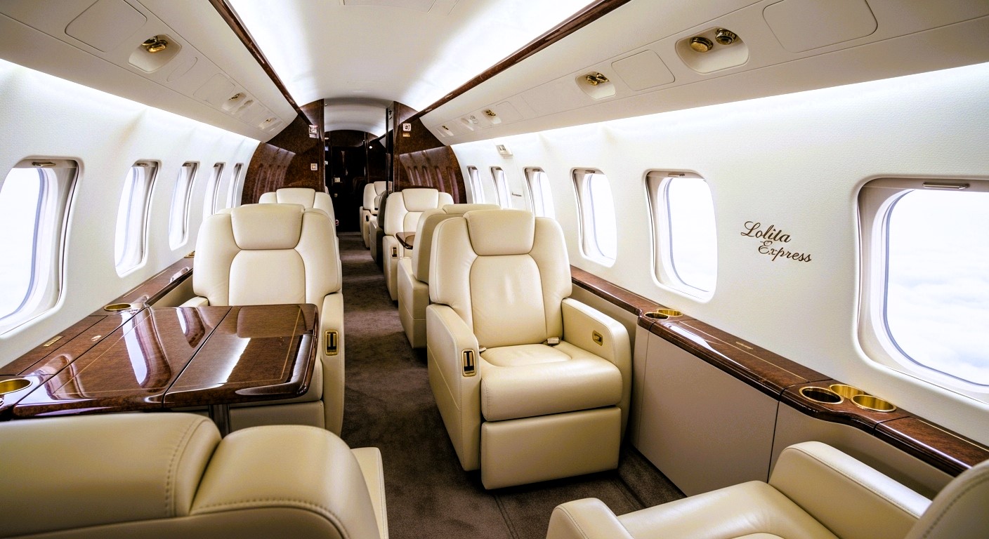Luxury Private Jet ("Lolita Express" symbolic