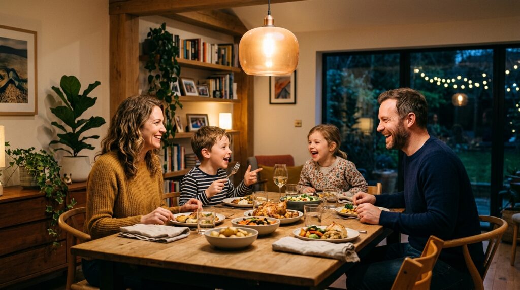 Family sharing quality time together symbolizing strong relationships and avoiding future regret.