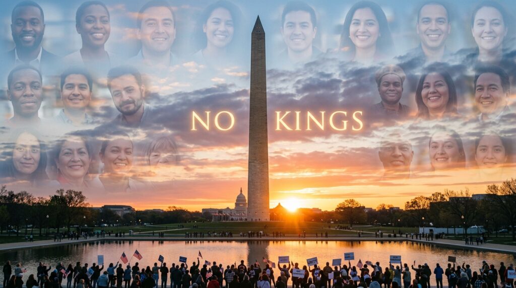 Symbolic image of hope and renewal tied to the historical significance of No Kings protests.