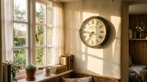 Clock symbolising the importance of using time wisely.