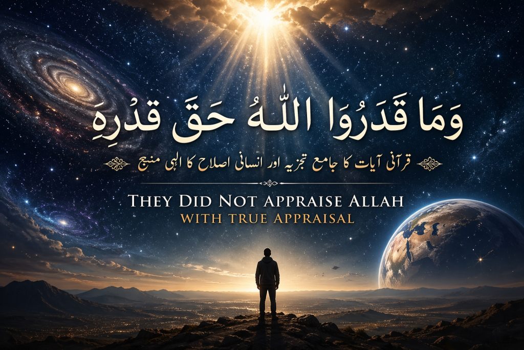 وَمَا قَدَرُوا اللّٰهَ حَقَّ قَدْرِهِ