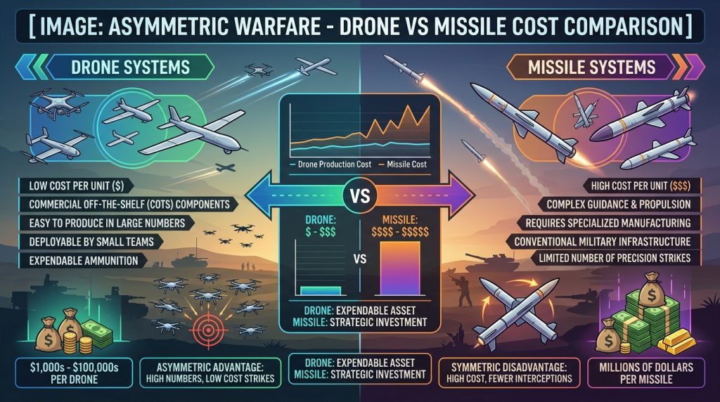 The Price of Escalation.Drone_vs_missile
