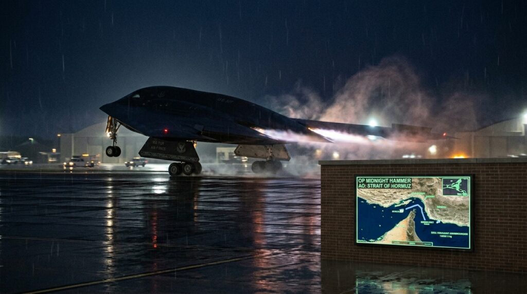 B-2_bomber_taking_off_rain_