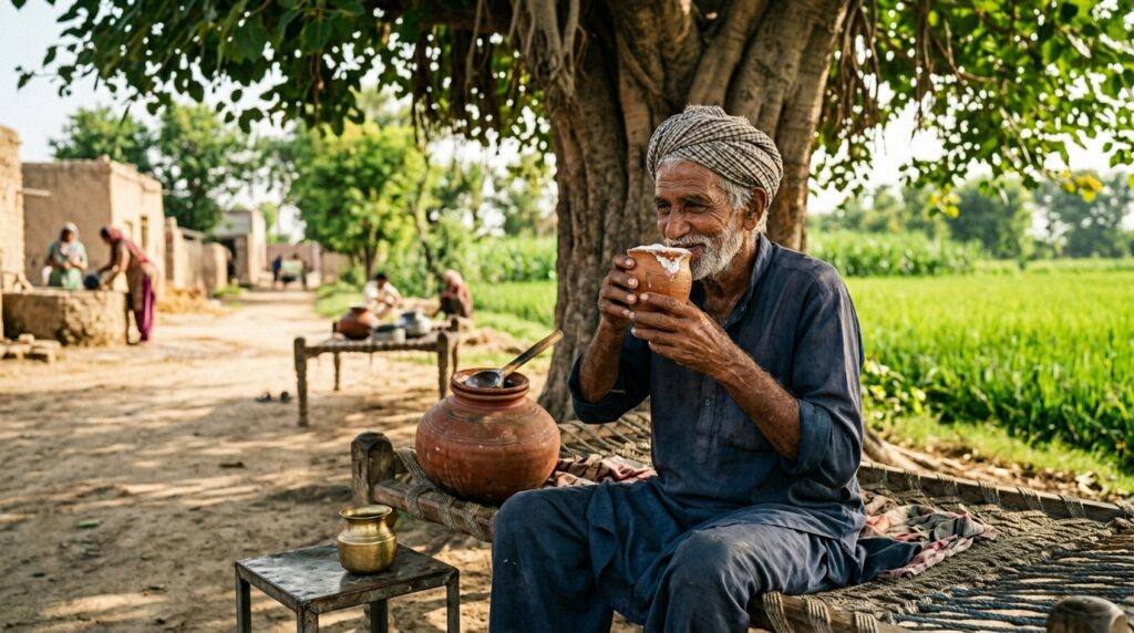 Elderly_farmer_holding_lassi_
