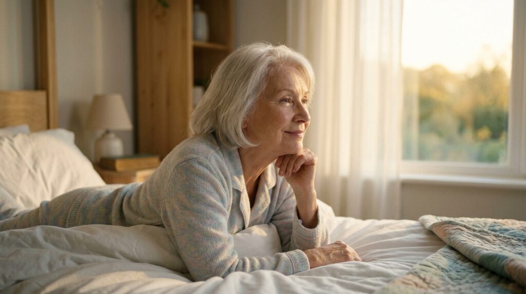 Elderly_woman_waking_at_sunrise_