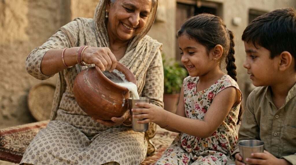 Grandmother_serving_lassi