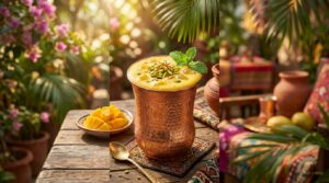 Pakistani_mango_lassi_with_garnish