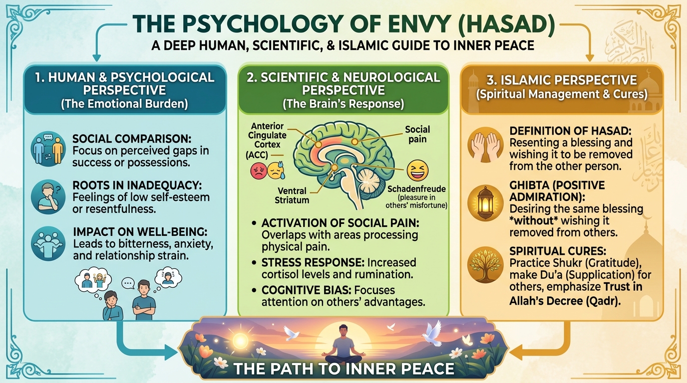 The Psychology of Envy (Hasad): A Deep Human, Scientific, and Islamic Guide to Inner Peace