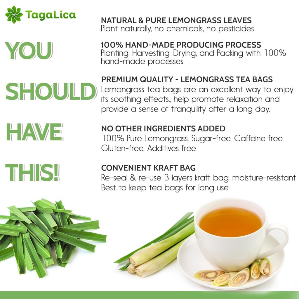 Tagalica, Premium 55 Lemongrass Tea Bags