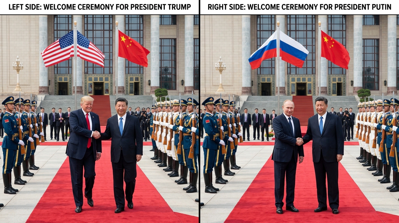 Trump,_Putin_welcomed_by_Xi_:Striking Similarities and Telling Differences in the Two Visits