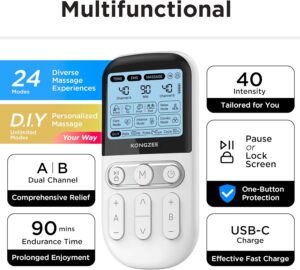 4 in 1 - D.I.Y & Tens Unit & EMS & Massage Muscle Stimulator