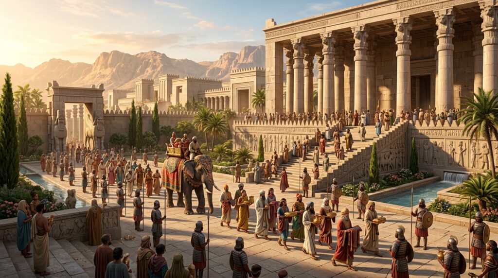 Ancient Persia: Persepolis_reconstruction_Achaem…: