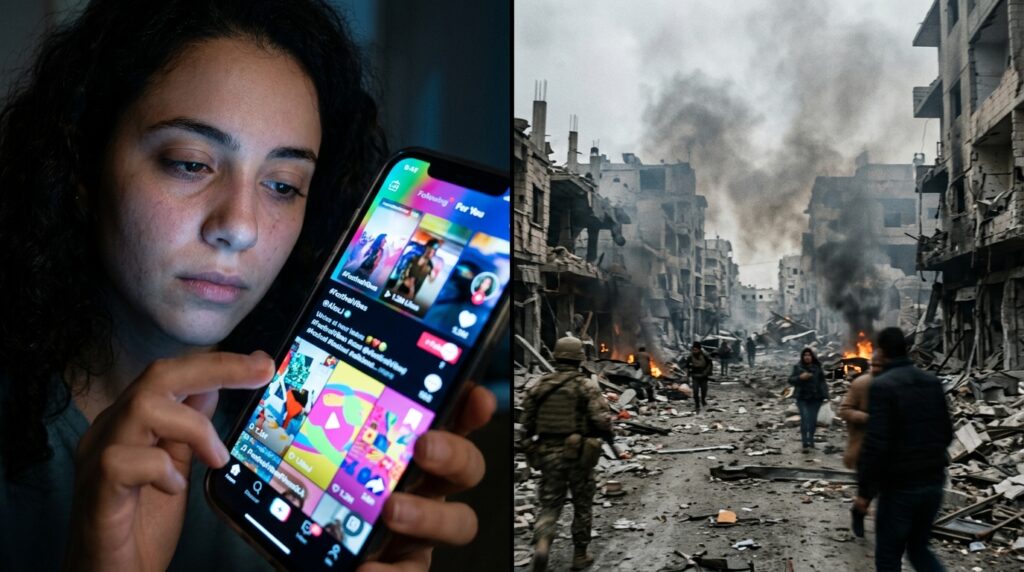 Why America Supports Israel:Smartphone_feed_versus_war_