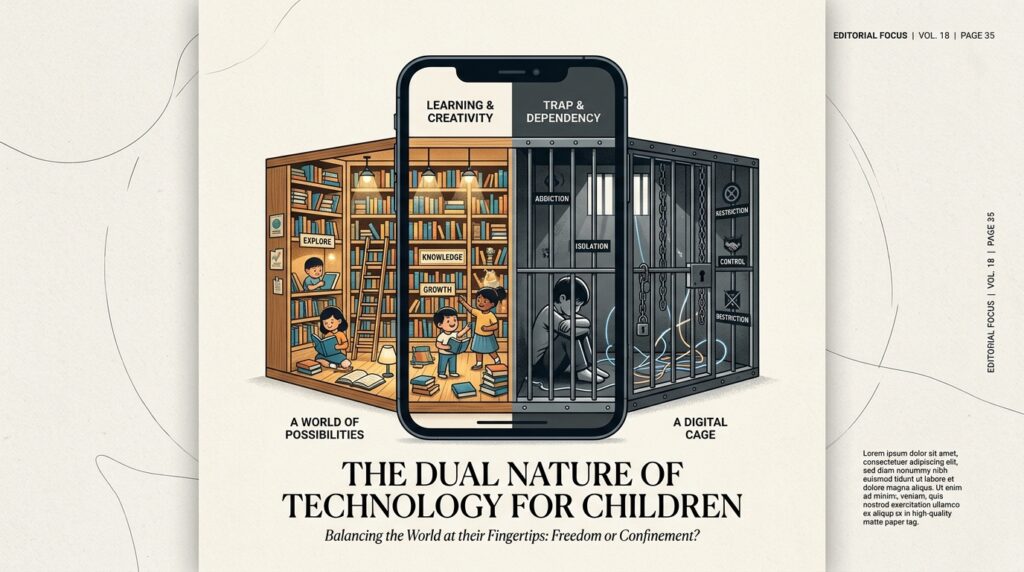 Smartphone_library_cage_symbolism_