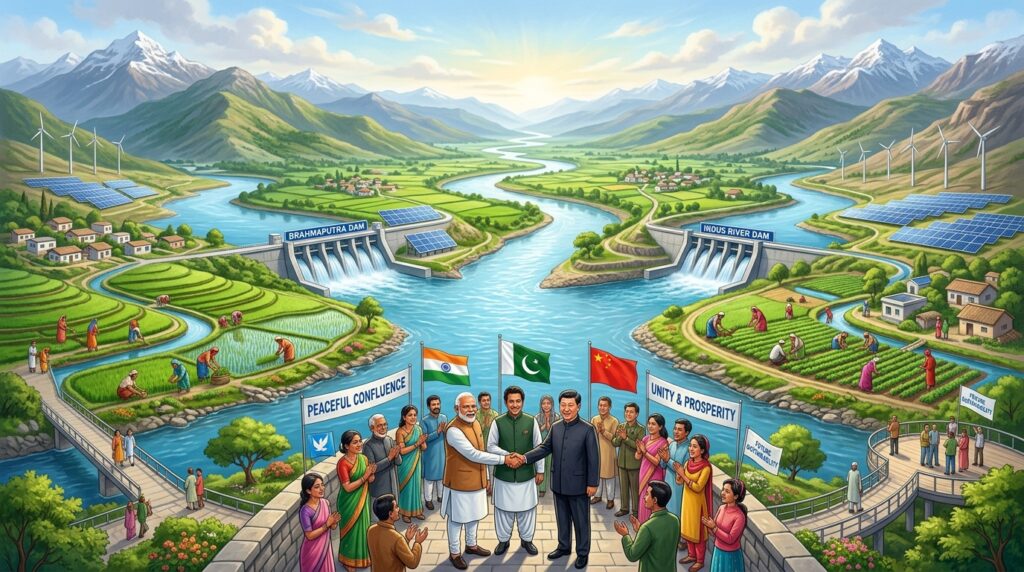 چین برہم پترا ڈیم بحران: بھارت پاکستان آبی جنگیں: دریا_بہنے_ایک ساتھ،_لوگ_