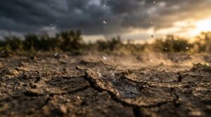 First_raindrops_falling_dry_earth_