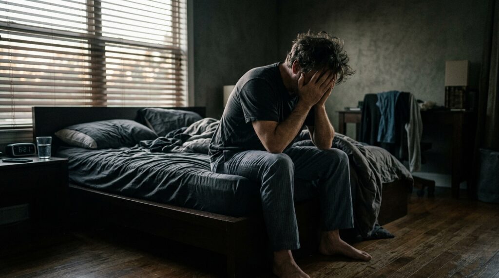 Man_sitting_on_bed_exhausted_