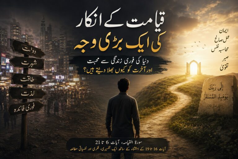 قیامت کے انکار کی ایک بڑی وجہ