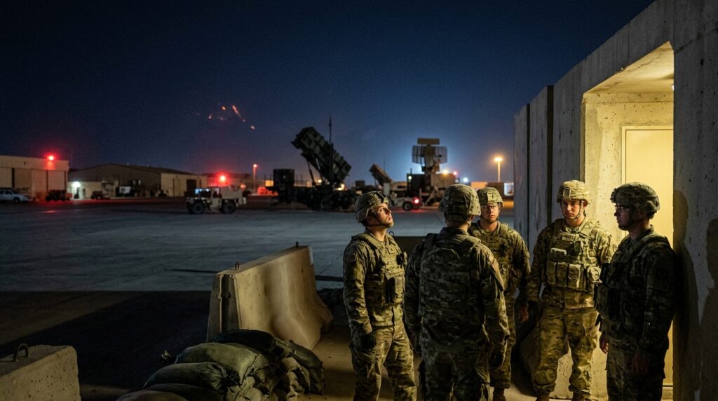 The Morale Problem for U.S. Forces.Soldiers_standing_near_military_