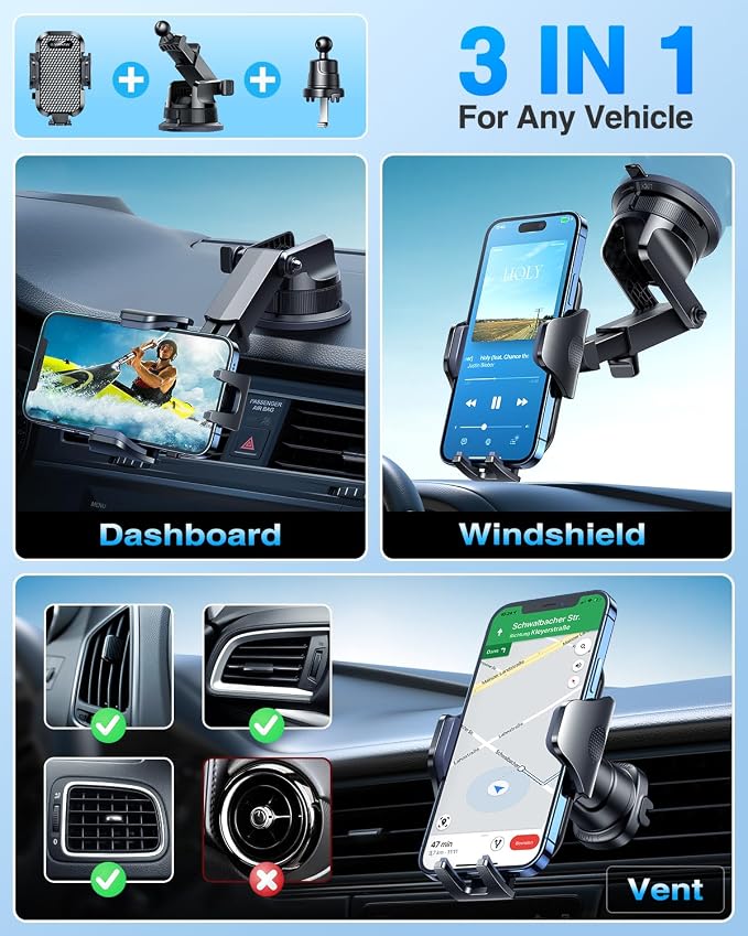 VANMASS True Military‑Grade Car Phone Holder