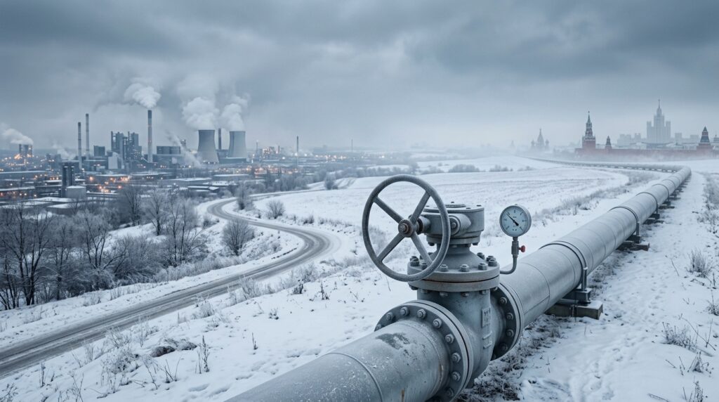 Germany's energy crisis exposed the risks of dependence on Russian gas:Gas_pipeline_in_winter_landscape_