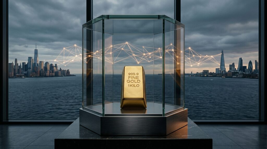 Gold_bar_in_glass_vault_ Gold, financial trust and the changing relationship between Europe and America