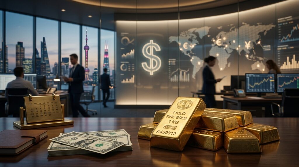 Europe’s Gold Is Moving: Gold_bars_and_dollar_symbol_